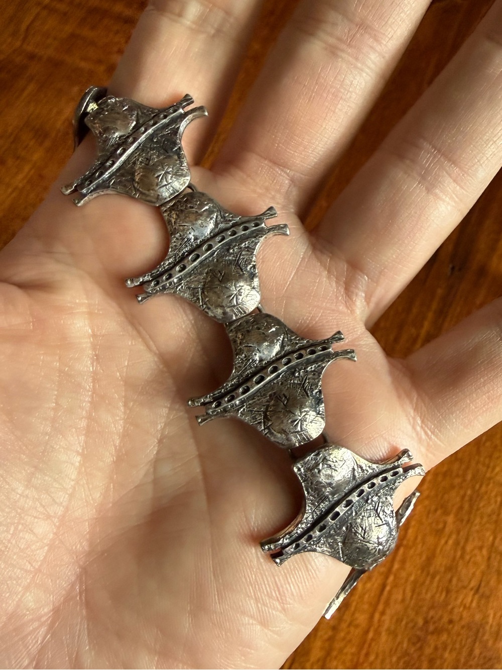 Guy Vidal Brutalist Stingray Bracelet Modernist Robert Larin Style